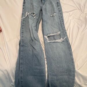 PacSun 90s Boyfriend Jean Size 22 Light Blue Distressed Women's Jeans